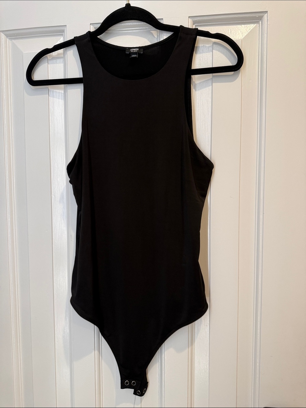 Express body countour medium Black Sleeveless Bodysuit Tank Top - Women's